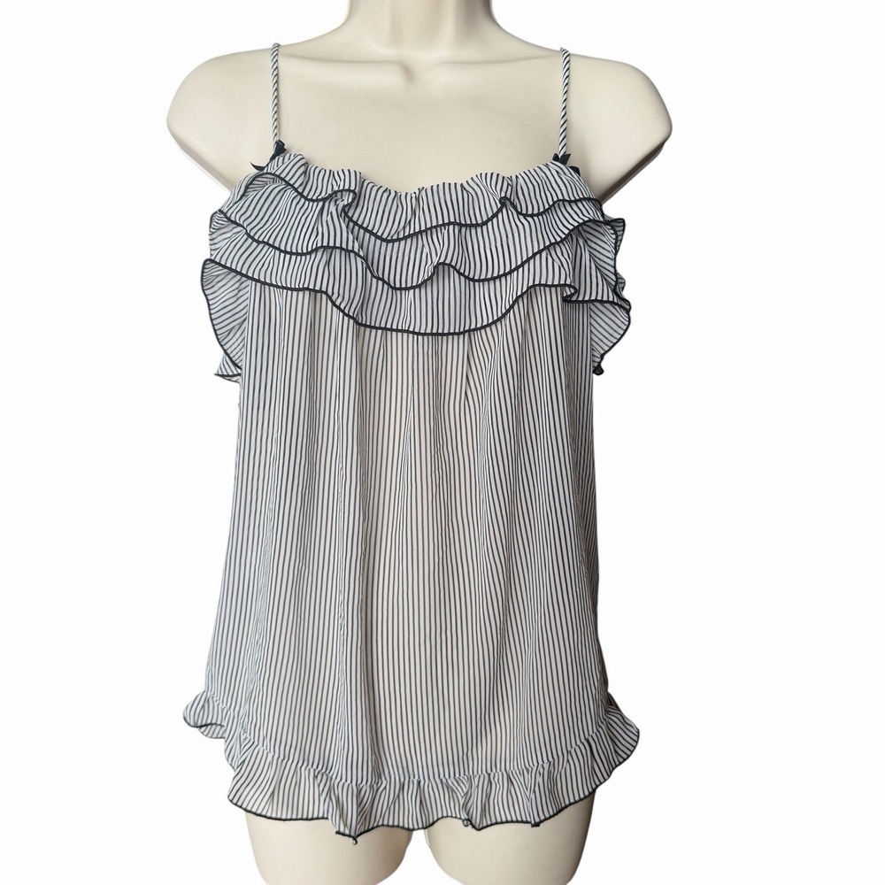 In Bloom by Jonquil Ruffle Camisole Striped SM •Bows Coquette Dollette Parisian